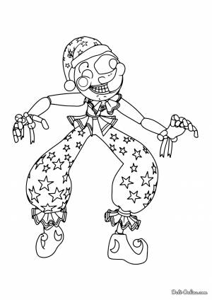 Раскраска Аниматроник Луна