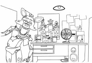 Раскраска Комната Фокси