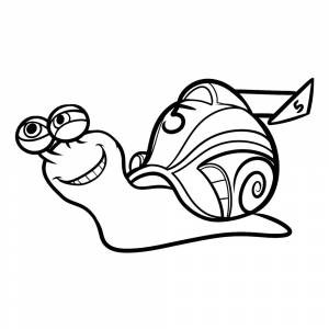 Раскраска Улитка Турбо