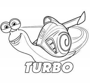 Раскраски Раскраска Турбо улитка Гонка