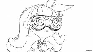 Раскраска Алиса в очках