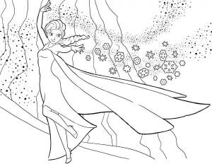 Раскраска Холодное сердце  листе