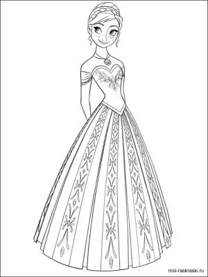 Раскраски Сердце, Раскраска Принцесса анна раскраски холодное сердце