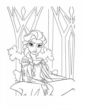 Раскраски Раскраска Эльза из мультфильма холодное сердце раскраски холодное сердце детские