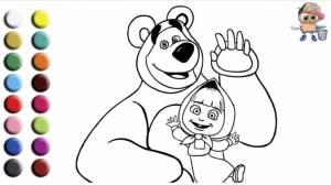 Раскраска для детей МАША И МЕДВЕДЬ