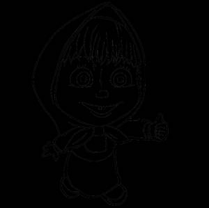 Раскраска Маша из Маша и Медведь