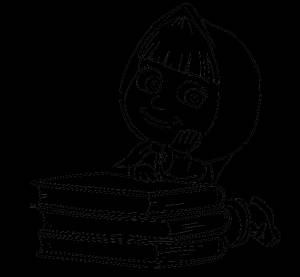 Раскраска Маша и Медведь с примерами