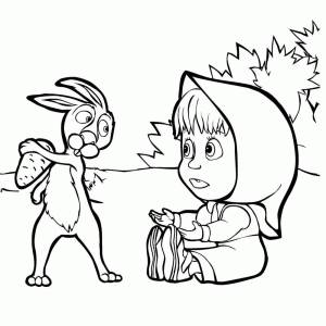 Раскраски Маша и Медведь