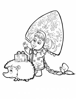 Раскраски Маша и Медведь