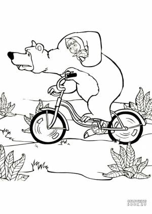 Раскраски из мультсериала Маша и Медведь