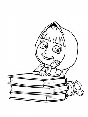 Раскраска Маша и Медведь картинка  для девочек