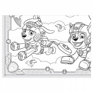 Раскраска Щенячий патруль Росмэн красная