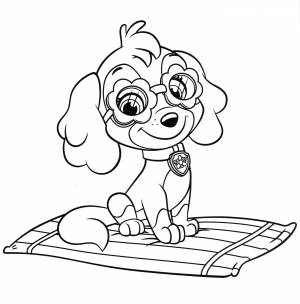 Раскраска Скай решила позагорать