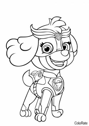 Раскраска Мегащенок Скай