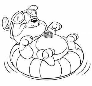 Раскраска Крепыш отдыхает