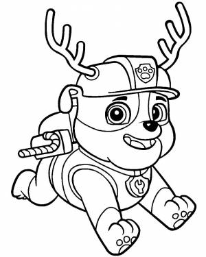 Раскраска Крепыш Щенячий Патруль