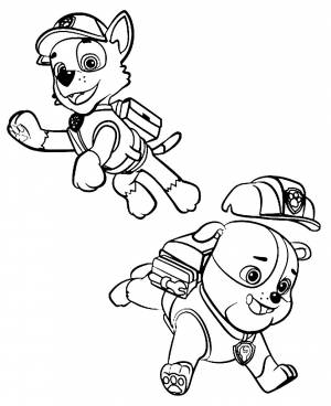 Раскраска Крепыш и Рокки