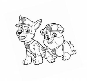 Раскраски крепыш мега щенок