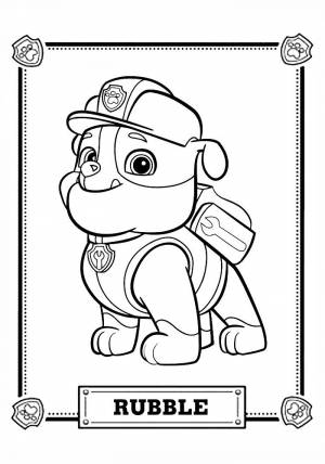 Крепыш Щенячий патруль раскраска