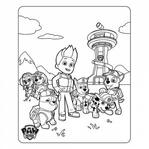 Раскраска Райдер и щенячий патруль