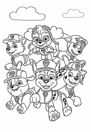 Раскраска Щенячий Патруль Персонажи