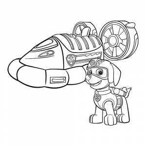 Раскраска Зума и катер