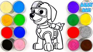 Щенячий Патруль МЕГАЩЕНКИ Зума , рисование песком, раскраска для детей