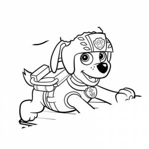 Раскраска Зума Щенячий патруль смеется
