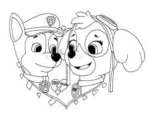 Раскраска Скай Щенячий Патруль