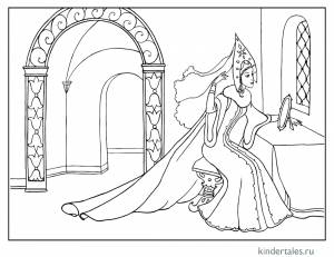 Сказка о мертвой царевне и семи богатырях» раскраска для детей