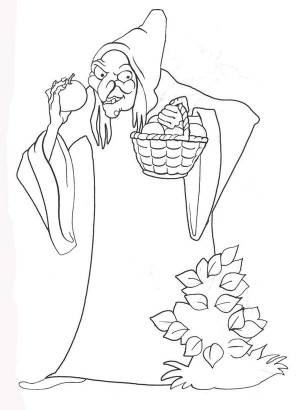 Раскраска “Сказка о мертвой царевне и семи богатырях”