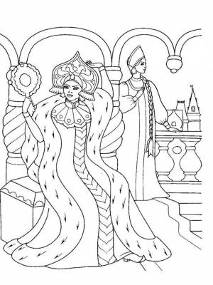 Раскраски Сказка о мертвой царевне   в формате