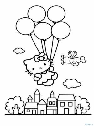 Раскраска Хелло Китти 9