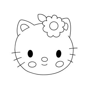 Раскраска Хелло Китти Мордочка ♥ Онлайн и !