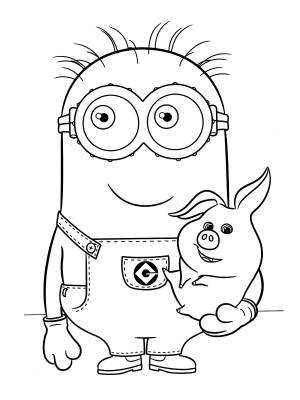 Раскраска Миньон Фил