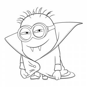 Раскраска Миньон на Хэллоуин