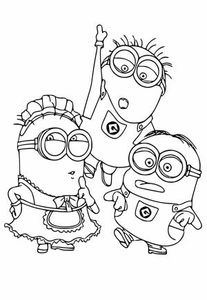 Раскраска Миньоны Персонажи