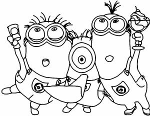 Раскраска Миньоны
