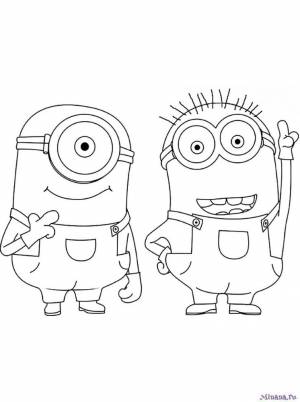Раскраска Миньоны 3