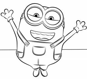 Раскраска Миньон Боб
