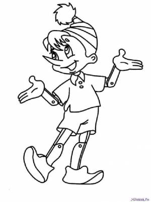 Раскраска Буратино