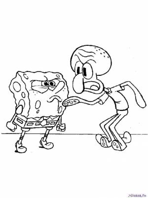 Раскраска Осьминог и Боб