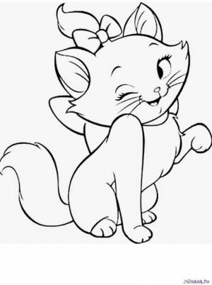 Раскраска кошечка