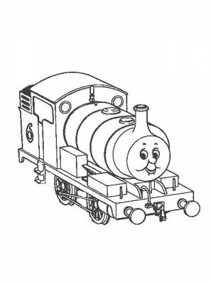 Раскраска Паровозик Томас картинка  для девочек