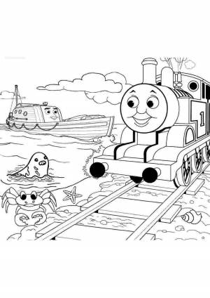 Томас поезд раскраска