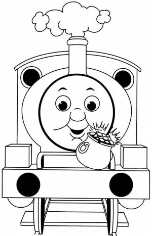 Раскраска Паровозик Томас  и