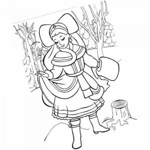 Раскраски 12 месяцев сказка