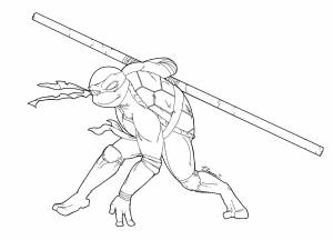 Раскраски Раскраска Черепашка ниндзя донателло