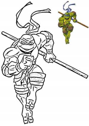 Лео черепашки ниндзя раскраска