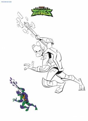 Раскраска Донателло Эволюция Черепашек-Ниндзя